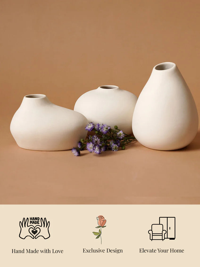 Shimizu Family Vase Set - White