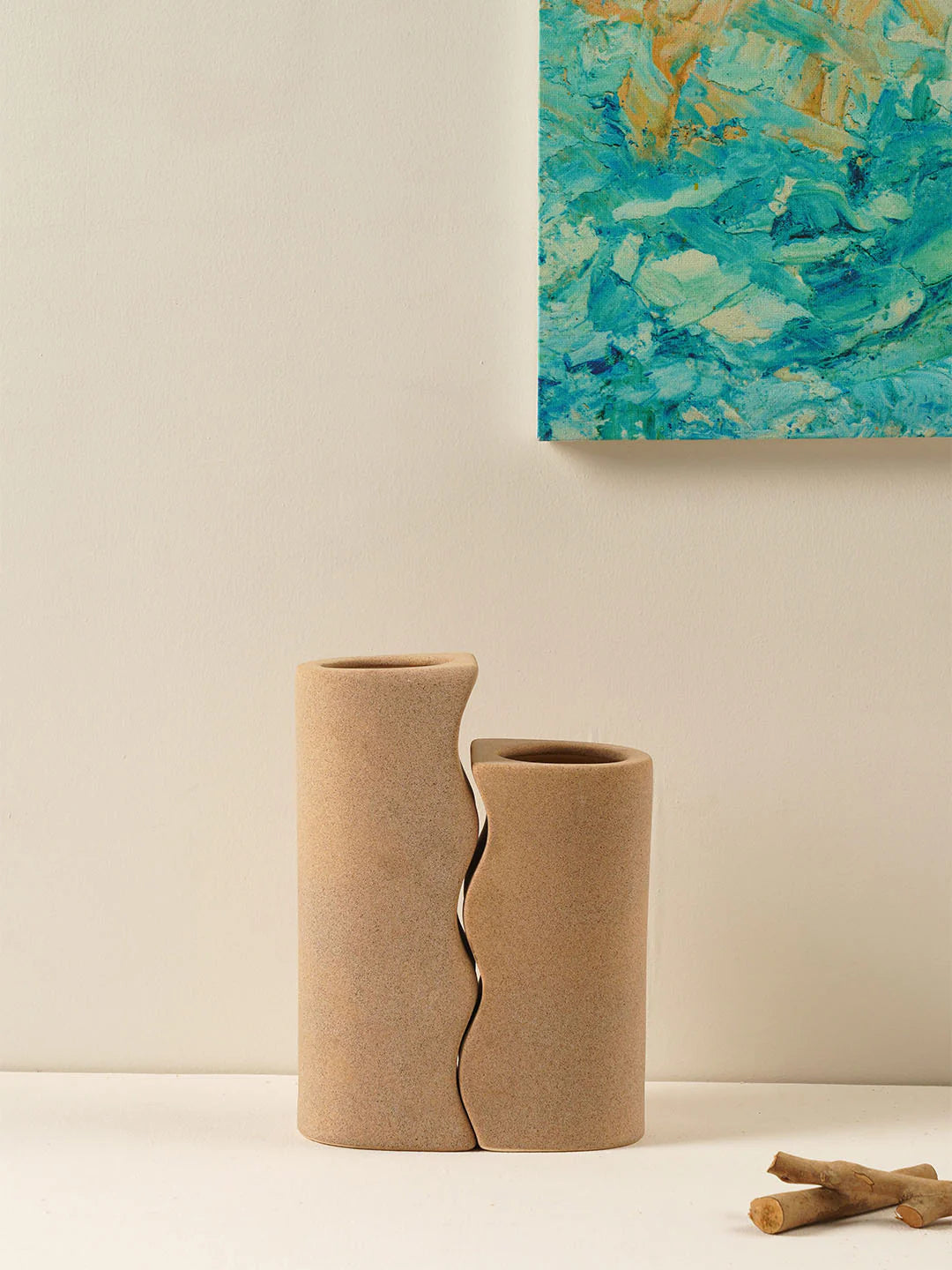 Couple Vase Set - Beige