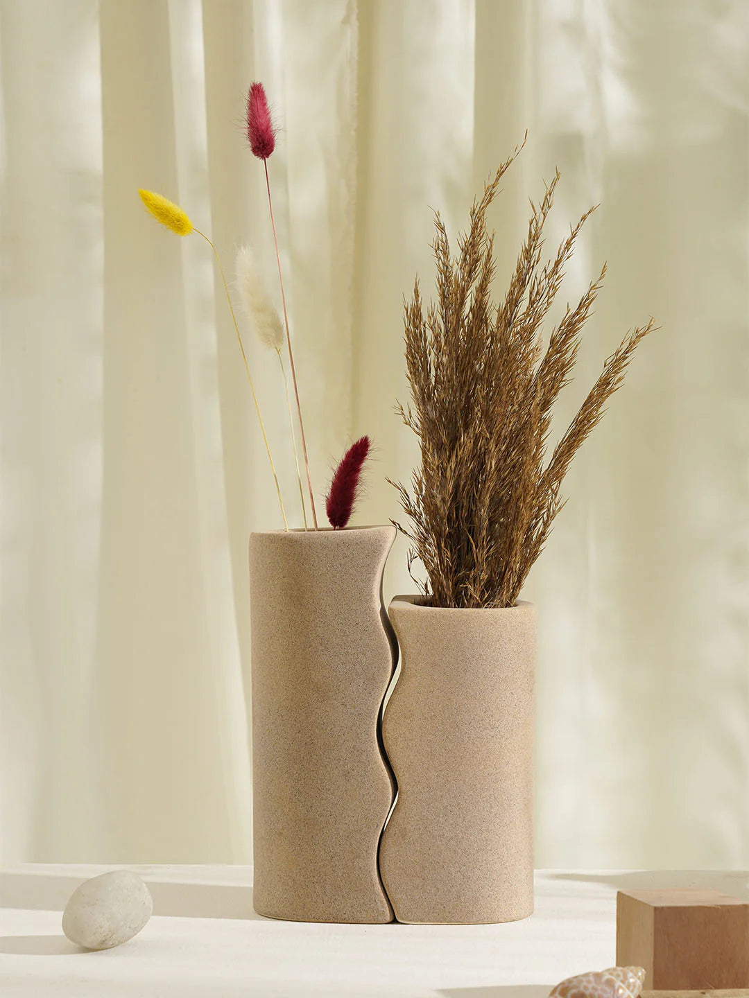 Couple Vase Set - Beige
