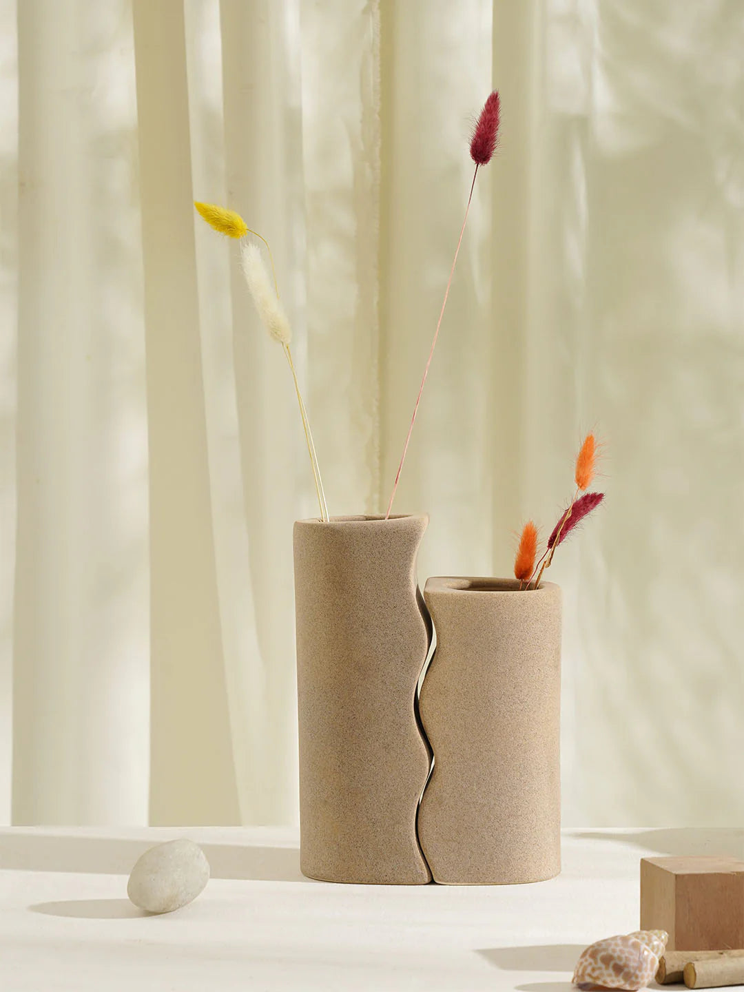 Couple Vase Set - Beige