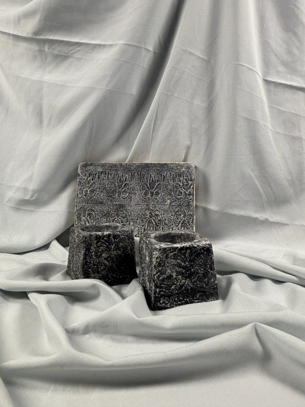 Candle Holder Pot – 3" Mycelium Stone Textured (CH 201)