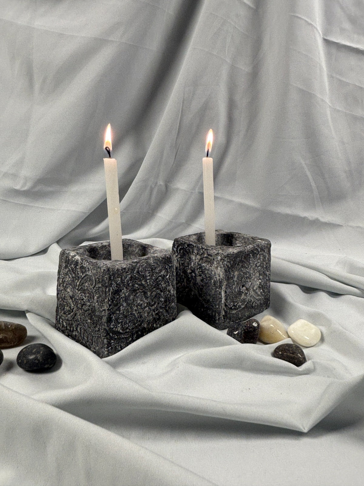 Candle Holder Pot – 3" Mycelium Stone Textured (CH 201)