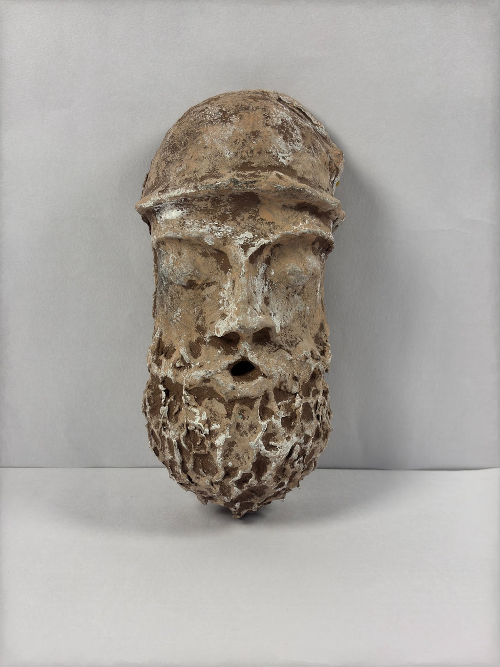 Face Mask Sculpture (Full) – Handcrafted Mycelium Eco Artifact (FM 402)