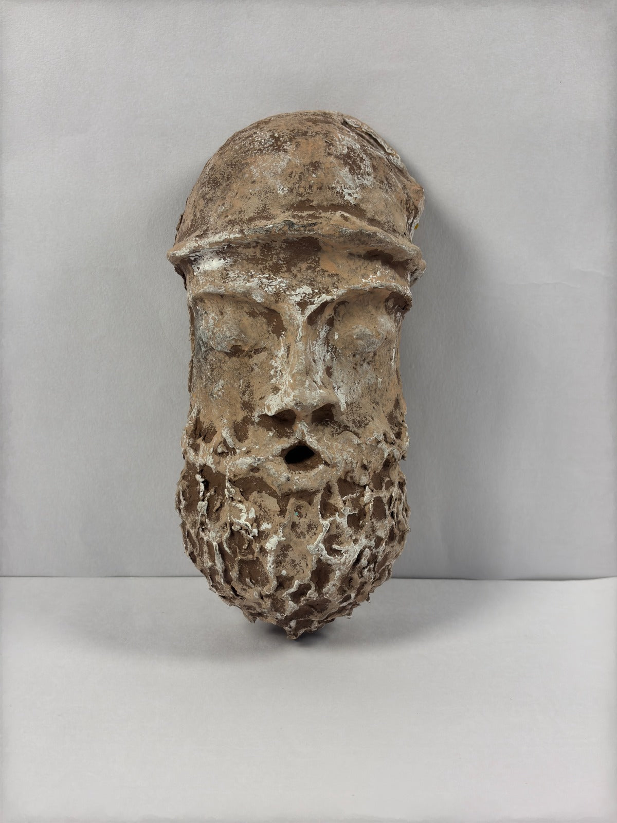 Face Mask Sculpture (Full) – Handcrafted Mycelium Eco Artifact (FM 402)