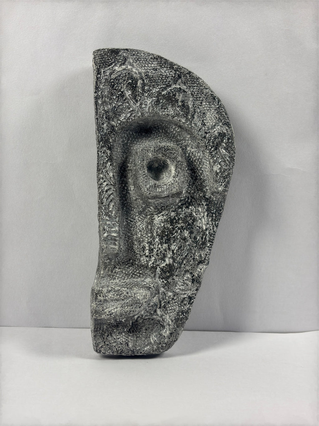 Face Mask Sculpture (Half) – Mycelium Eco Art Object (FM 401)