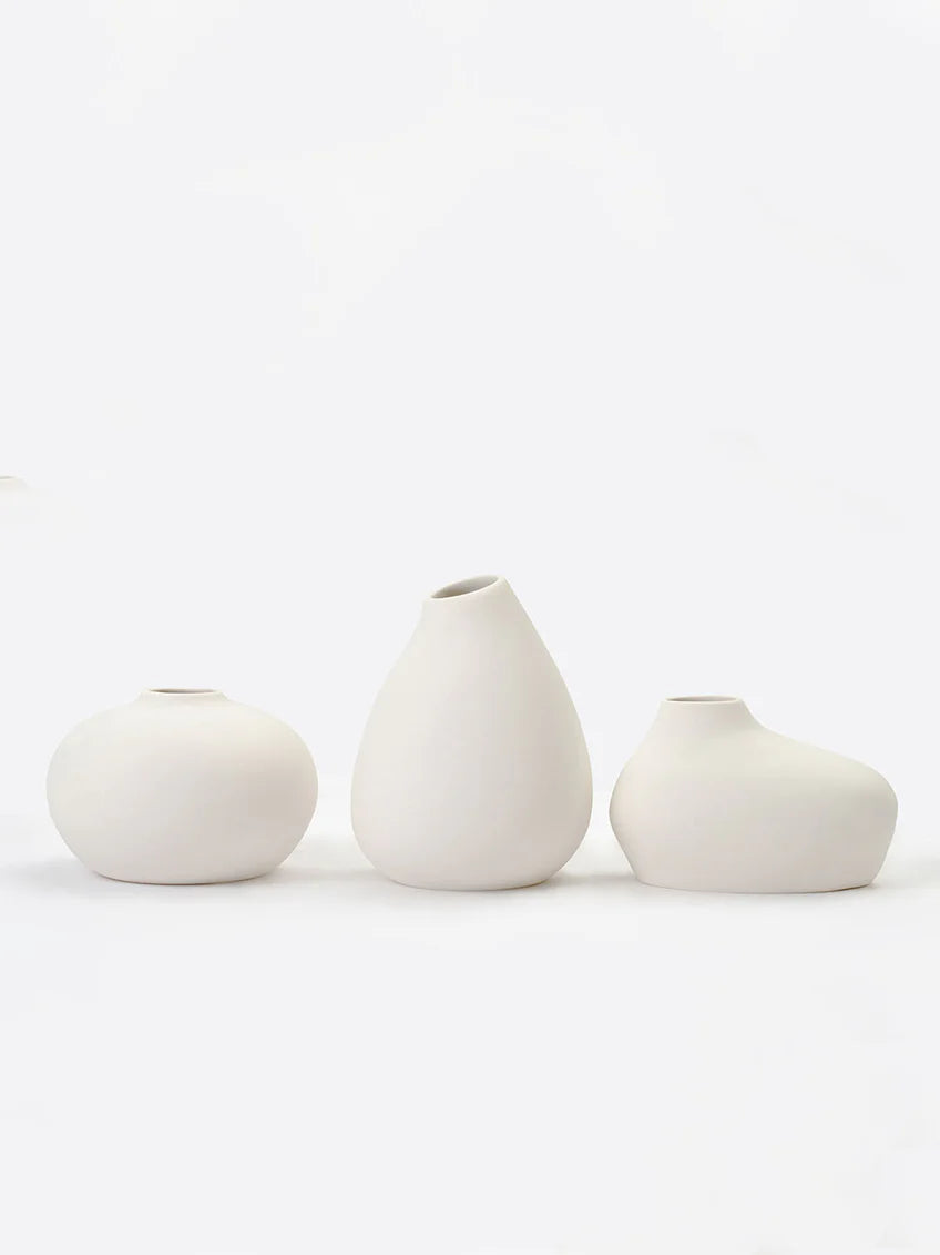 Shimizu Family Vase Set - White
