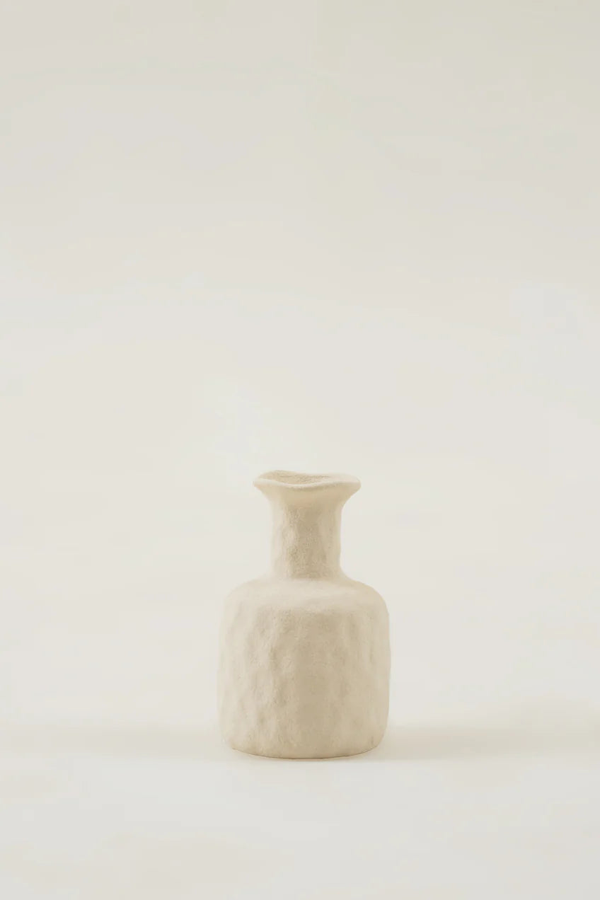 Vintage Roman Boho Bottle Vase - Beige